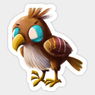 Cute Eagle Drawing Sticker